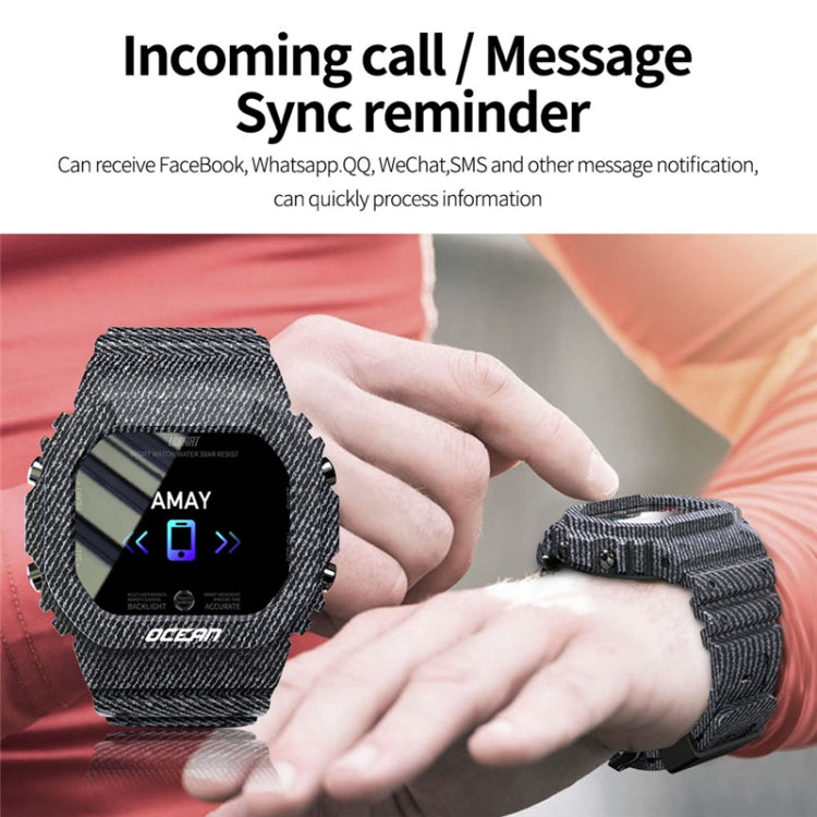 Lokmat OCEAN Touch screen TFT da 1,14 pollici IP68 Orologio intelligente impermeabile, Promemoria informazioni di supporto / Monitoraggio del sonno / Registrazione sportiva