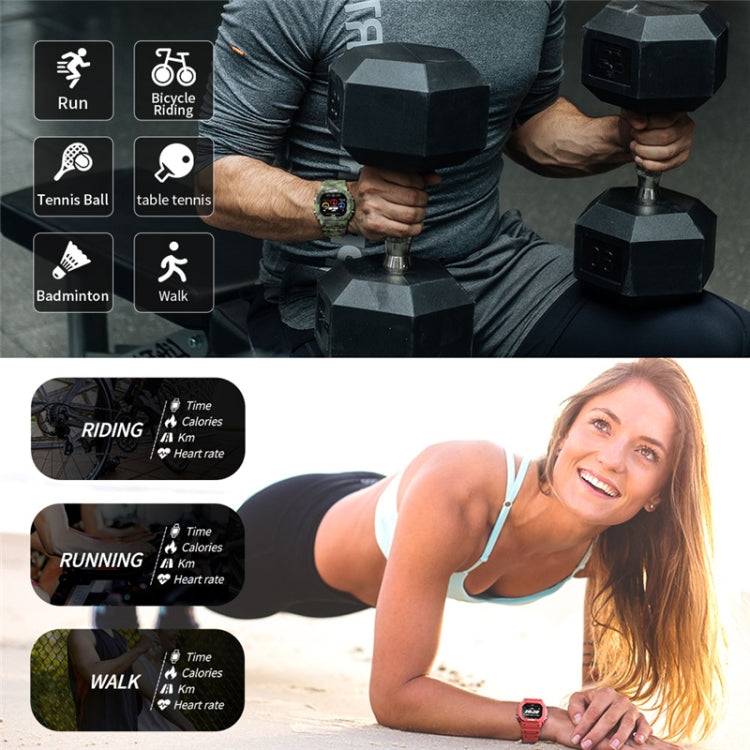 Lokmat OCEAN Touch screen TFT da 1,14 pollici IP68 Orologio intelligente impermeabile, Promemoria informazioni di supporto / Monitoraggio del sonno / Registrazione sportiva