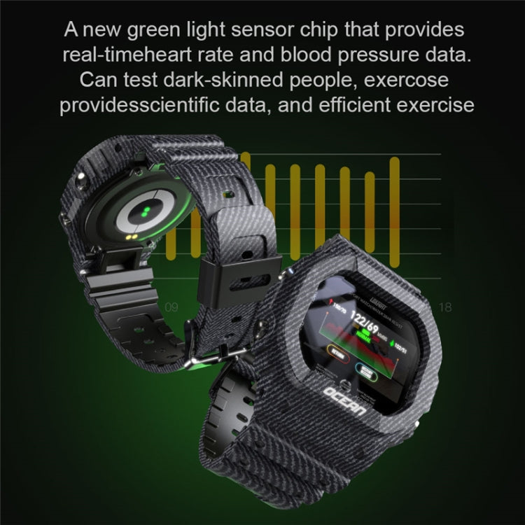 Lokmat OCEAN Touch screen TFT da 1,14 pollici IP68 Orologio intelligente impermeabile, Promemoria informazioni di supporto / Monitoraggio del sonno / Registrazione sportiva