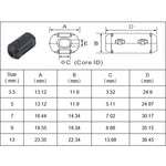 10 pz 13mm anello di smagnetizzazione anti-interferenza anello di ferrite clip per cavo nucleo filtro soppressore di rumore, A3969