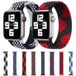 Cinturini di ricambio per cinturino singolo intrecciato in nylon di colore misto con fibbia in plastica per Apple Watch Series 6 e SE e 5 e 4 44 mm / 3 e 2 e 1 42 mm, S, M, L