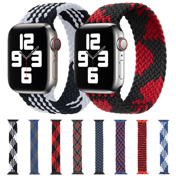 Cinturini di ricambio per cinturino singolo intrecciato in nylon di colore misto con fibbia in plastica per Apple Watch Series 6 e SE e 5 e 4 44 mm / 3 e 2 e 1 42 mm, S, M, L