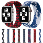 Cinturini di ricambio per cinturino singolo intrecciato in nylon di colore misto con fibbia in plastica per Apple Watch Series 6 e SE e 5 e 4 44 mm / 3 e 2 e 1 42 mm, XL, XXL