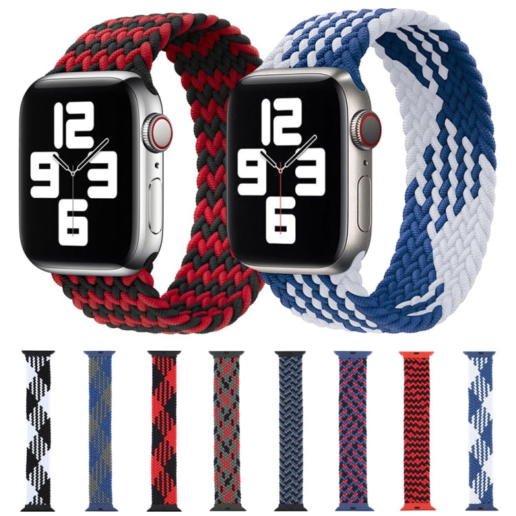 Cinturini di ricambio per cinturino singolo intrecciato in nylon di colore misto con fibbia in plastica per Apple Watch Series 6 e SE e 5 e 4 44 mm / 3 e 2 e 1 42 mm, XL, XXL