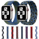Cinturini di ricambio per cinturino singolo intrecciato in nylon di colore misto con fibbia in plastica per Apple Watch Series 6 e SE e 5 e 4 40 mm / 3 e 2 e 1 38 mm, S, M, L