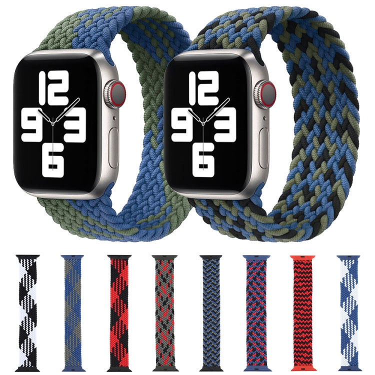 Cinturini di ricambio per cinturino singolo intrecciato in nylon di colore misto con fibbia in plastica per Apple Watch Series 6 e SE e 5 e 4 40 mm / 3 e 2 e 1 38 mm, S, M, L
