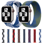 Cinturini di ricambio per cinturino singolo intrecciato in nylon di colore misto con fibbia in plastica per Apple Watch Series 6 e SE e 5 e 4 40 mm / 3 e 2 e 1 38 mm, XL
