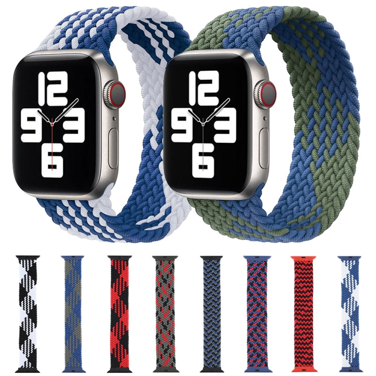 Cinturini di ricambio per cinturino singolo intrecciato in nylon di colore misto con fibbia in plastica per Apple Watch Series 6 e SE e 5 e 4 40 mm / 3 e 2 e 1 38 mm, XL