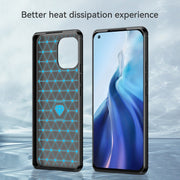 Custodia in TPU in fibra di carbonio con trama spazzolata, For Xiaomi Mi 11