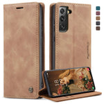 Custodia portafoglio in pelle per Samsung Galaxy S21+ 5G