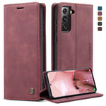 Custodia portafoglio in pelle per Samsung Galaxy S21+ 5G