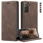 Custodia portafoglio in pelle per Samsung Galaxy S21+ 5G