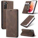 Custodia portafoglio in pelle per Samsung Galaxy S21+ 5G