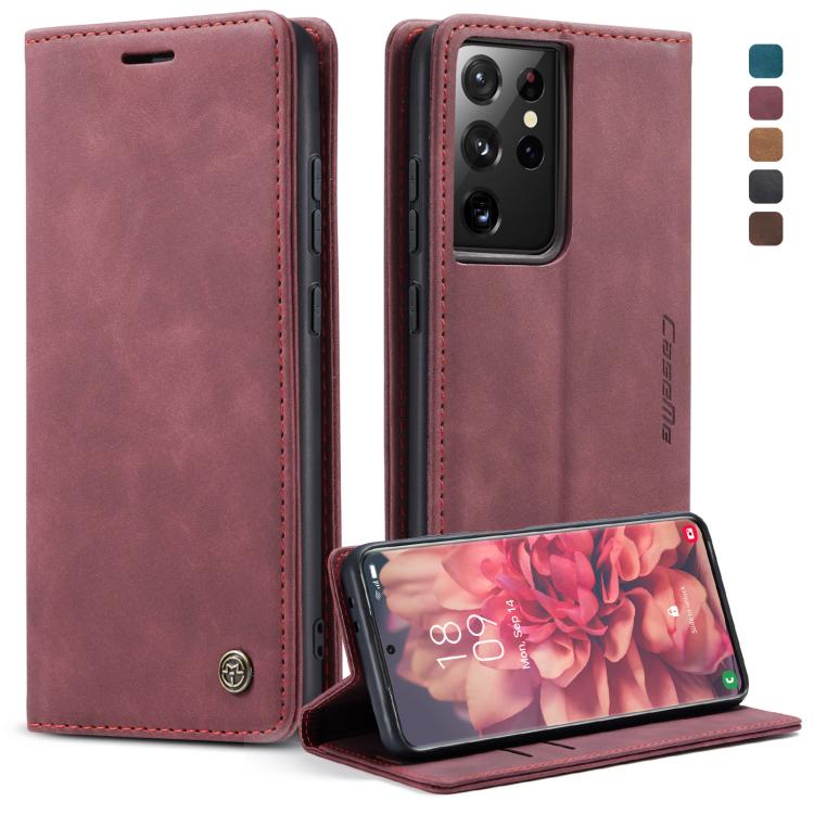 Custodia portafoglio in pelle per Samsung Galaxy S21+ 5G