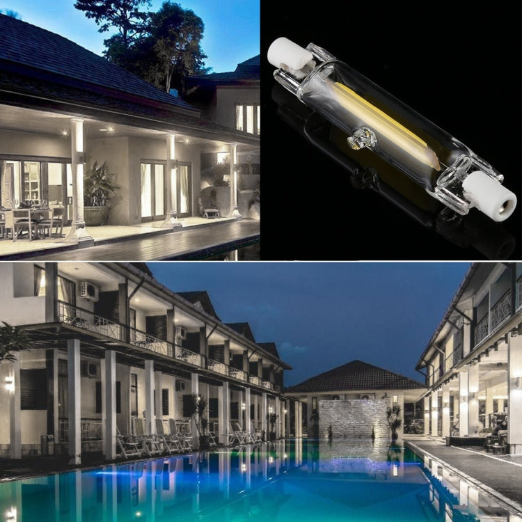 Lampada alogena di ricambio per tubo di vetro con lampadina LED COB, luce bianca naturale 4000K, R7S 220V 3W 78mm Natural White Light, R7S 220V 5W 78mm Natural White Light, R7S 220V 7W 118mm Natural White Light, R7S 220V 13W 118mm Natural White Light