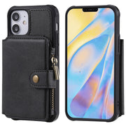 Custodia protettiva antiurto con cerniera con slot per schede e staffa e portafoto e funzione portafoglio, For iPhone 12 mini, For iPhone 12 / 12 Pro, For iPhone 12 Pro Max, For Samsung Galaxy Note20