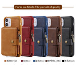 Custodia portafoglio con cerniera per iPhone 12 mini