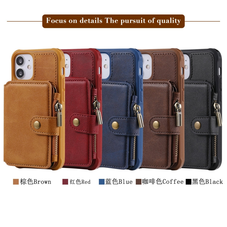 Custodia portafoglio con cerniera per iPhone 12 mini