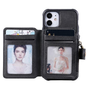 Custodia protettiva antiurto con cerniera con slot per schede e staffa e portafoto e funzione portafoglio, For iPhone 12 mini, For iPhone 12 / 12 Pro, For iPhone 12 Pro Max, For Samsung Galaxy Note20