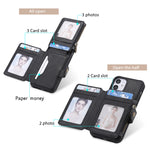 Custodia portafoglio con cerniera per iPhone 12 mini