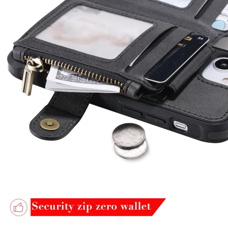 Custodia portafoglio con cerniera per iPhone 12 mini