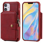 Custodia portafoglio con cerniera per iPhone 12 mini