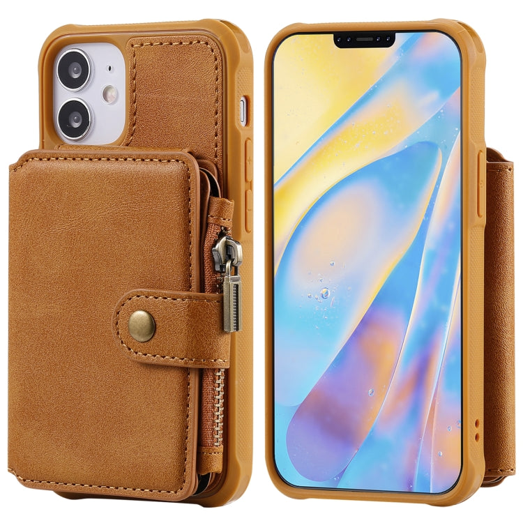 Custodia portafoglio con cerniera per iPhone 12 mini