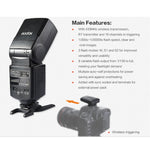 Godox TT520II 433MHZ Wireless 1/300s-1/2000s HSS Flash Speedlite Camera Luce di riempimento superiore per fotocamere DSLR Canon/Nikon, TT520II