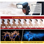 Godox TT600 2.4GHz Wireless 1/300s-1/2000s HSS Flash Speedlite Luce di riempimento superiore per fotocamere Canon/Nikon DSLR, TT600