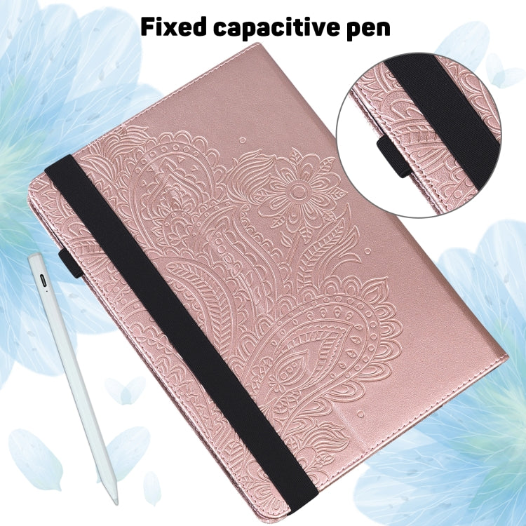 Custodia in pelle flip orizzontale con motivo in rilievo pavone TPU + PU con supporto e slot per carte e portafoglio e funzione sleep / wake-up, For Amazon Kindle Fire HD 10 2016/2017/2018/2019, For Amazon Kindle Fire HD 8 2020                         ...