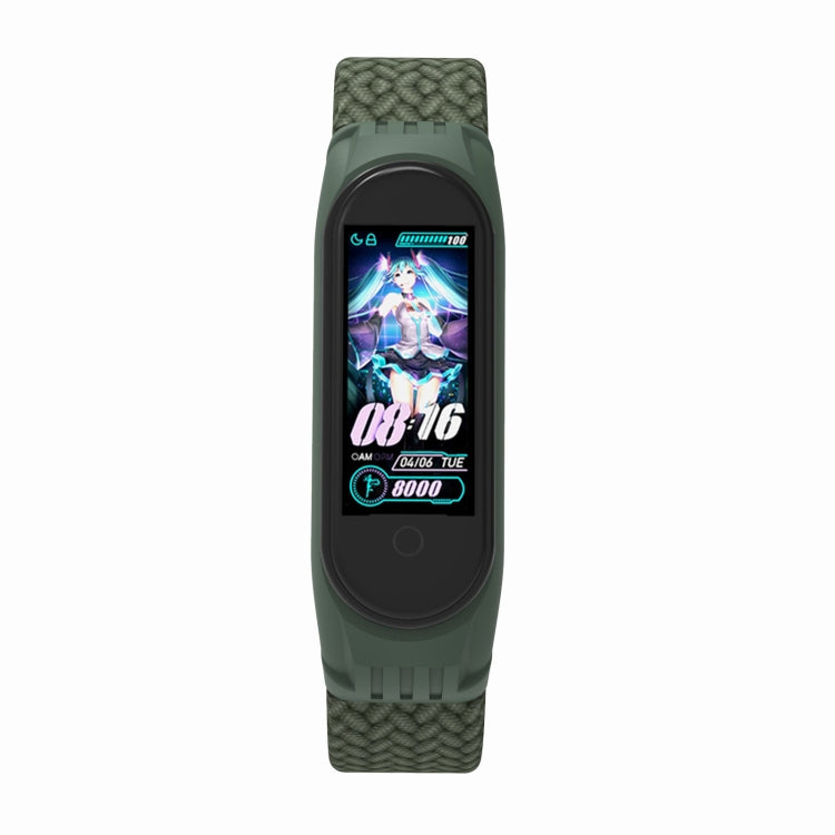 Per Xiaomi Mi Band 5/4/3 / Huami filato intrecciato a giro singolo + cinturini per cinturino da polso in TPU, S, M