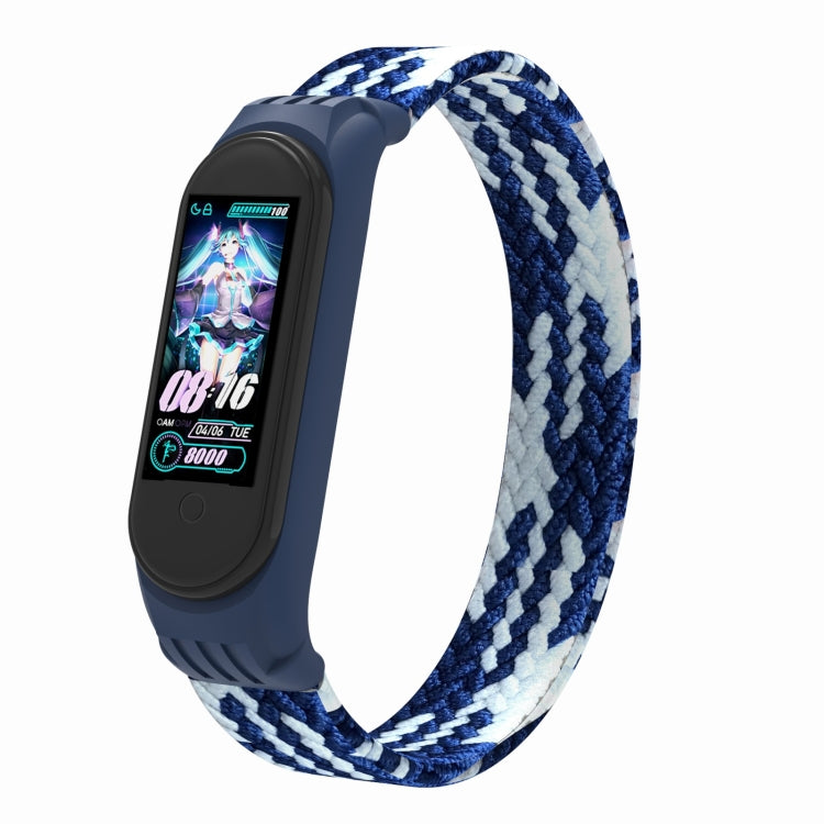 Per Xiaomi Mi Band 5/4/3 / Huami filato intrecciato a giro singolo + cinturini per cinturino da polso in TPU, S, M