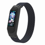 Per Xiaomi Mi Band 5/4/3 / Huami filato intrecciato a giro singolo + cinturini per cinturino da polso in TPU, S, M