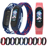 Per Xiaomi Mi Band 5/4/3 / Huami filato intrecciato a giro singolo + cinturini per cinturino da polso in TPU, S, M