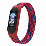 Per Xiaomi Mi Band 5/4/3 / Huami filato intrecciato a giro singolo + cinturini per cinturino da polso in TPU, S, M