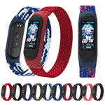 Per Xiaomi Mi Band 5/4/3 / Huami filato intrecciato a giro singolo + cinturini per cinturino da polso in TPU, L