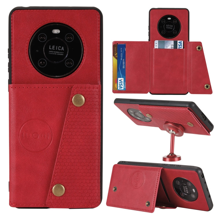 Custodia protettiva magnetica antiurto in PU + TPU con doppia fibbia con slot per schede e supporto, For Huawei Mate 40, For Huawei Mate 40 Pro, For Samsung Galaxy A12, For Samsung Galaxy A52 5G / 4G, For Samsung Galaxy A72 5G / 4G