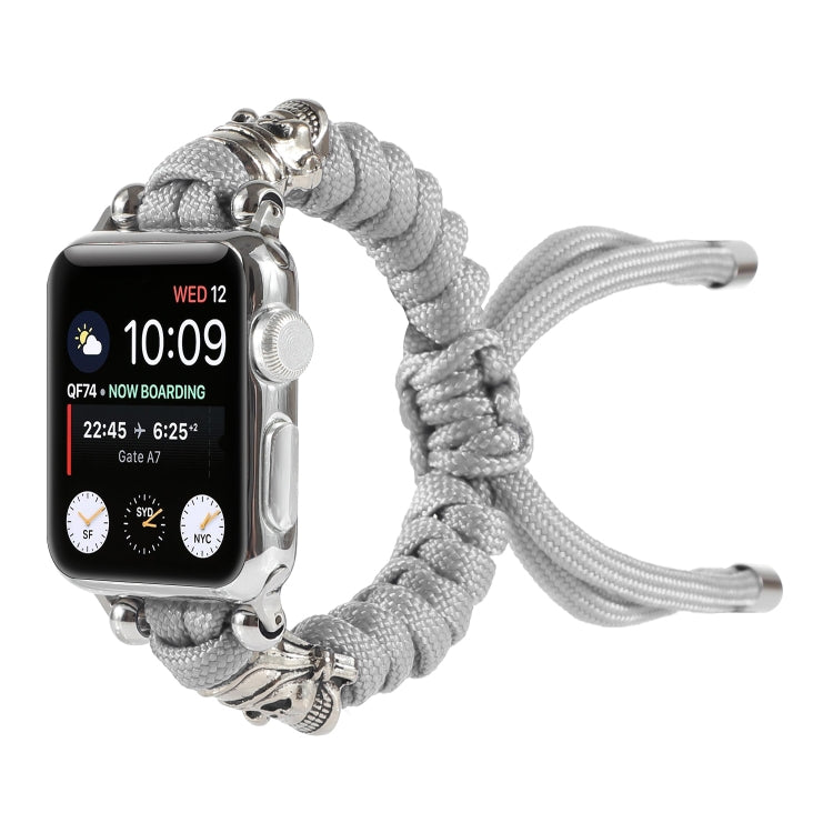 Cinturino per orologio intrecciato con cavo a teschio, For Apple Watch Ultra 49mm / Series 8&7 45mm / SE 2&6&SE&5&4 44mm / 3&2&1 42mm, For Apple Watch Series 8&7 41mm / SE 2&6&SE&5&4 40mm / 3&2&1 38mm                                                    ...