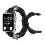 Cinturino per orologio intrecciato con cavo a teschio, For Apple Watch Ultra 49mm / Series 8&7 45mm / SE 2&6&SE&5&4 44mm / 3&2&1 42mm, For Apple Watch Series 8&7 41mm / SE 2&6&SE&5&4 40mm / 3&2&1 38mm                                                    ...