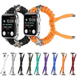 Cinturino per orologio intrecciato con cavo a teschio, For Apple Watch Ultra 49mm / Series 8&7 45mm / SE 2&6&SE&5&4 44mm / 3&2&1 42mm, For Apple Watch Series 8&7 41mm / SE 2&6&SE&5&4 40mm / 3&2&1 38mm                                                    ...