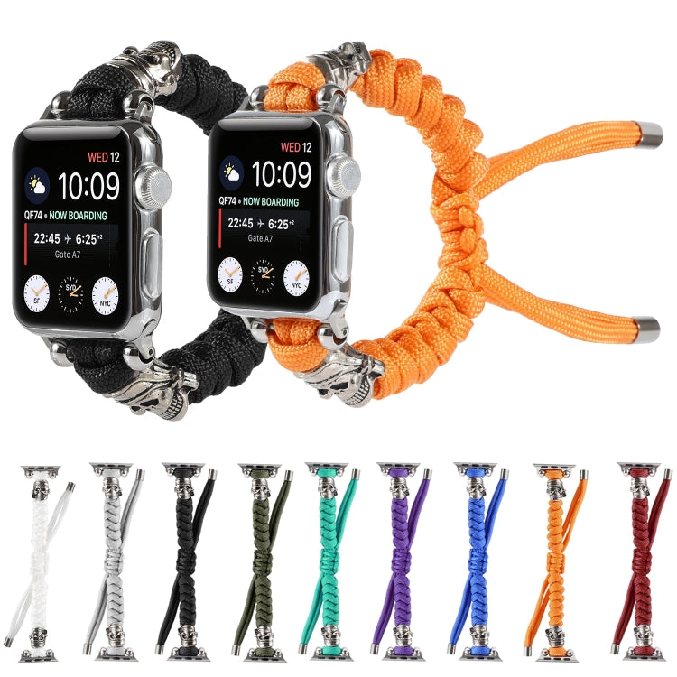 Cinturino per orologio intrecciato con cavo a teschio, For Apple Watch Ultra 49mm / Series 8&7 45mm / SE 2&6&SE&5&4 44mm / 3&2&1 42mm, For Apple Watch Series 8&7 41mm / SE 2&6&SE&5&4 40mm / 3&2&1 38mm                                                    ...