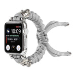 Cinturino per orologio intrecciato con cavo a teschio, For Apple Watch Ultra 49mm / Series 8&7 45mm / SE 2&6&SE&5&4 44mm / 3&2&1 42mm, For Apple Watch Series 8&7 41mm / SE 2&6&SE&5&4 40mm / 3&2&1 38mm                                                    ...