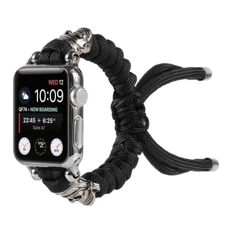 Cinturino per orologio intrecciato con cavo a teschio, For Apple Watch Ultra 49mm / Series 8&7 45mm / SE 2&6&SE&5&4 44mm / 3&2&1 42mm, For Apple Watch Series 8&7 41mm / SE 2&6&SE&5&4 40mm / 3&2&1 38mm                                                    ...