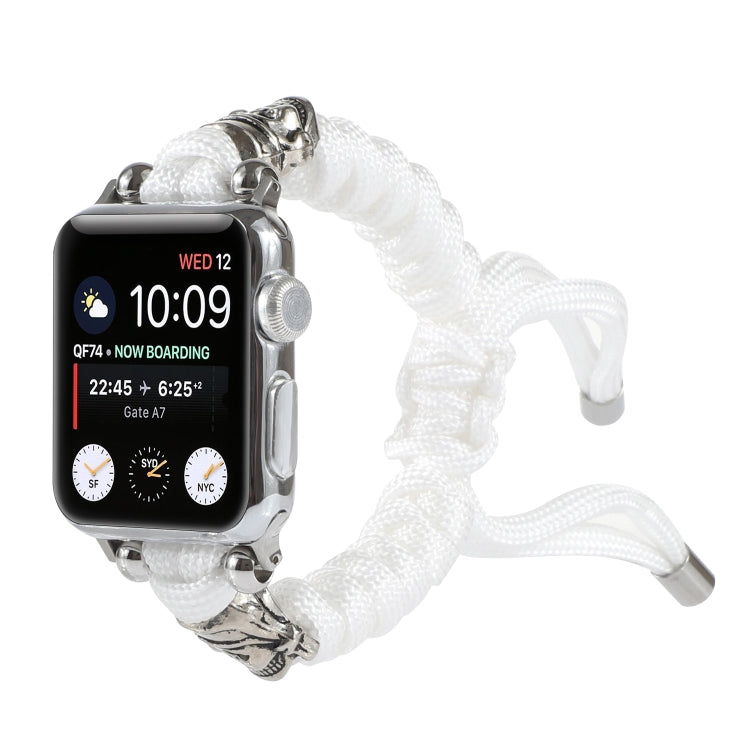 Cinturino per orologio intrecciato con cavo a teschio, For Apple Watch Ultra 49mm / Series 8&7 45mm / SE 2&6&SE&5&4 44mm / 3&2&1 42mm, For Apple Watch Series 8&7 41mm / SE 2&6&SE&5&4 40mm / 3&2&1 38mm                                                    ...