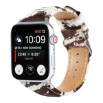 Cinturino per orologio in morbida pelle con stampa leopardata in crine di cavallo, For Apple Watch Ultra 49mm / Series 8&7 45mm / SE 2&6&SE&5&4 44mm / 3&2&1 42mm, For Apple Watch Series 8&7 41mm / SE 2&6&SE&5&4 40mm / 3&2&1 38mm                        ...
