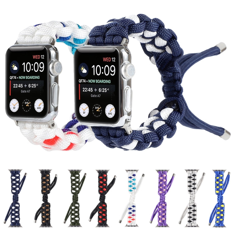 Cinturino per orologio con cordoncino intrecciato, For Apple Watch Ultra 49mm / Series 8&7 45mm / SE 2&6&SE&5&4 44mm / 3&2&1 42mm, For Apple Watch Series 8&7 41mm / SE 2&6&SE&5&4 40mm / 3&2&1 38mm                                                        ...
