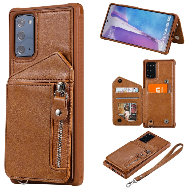 Custodia portafoglio con cerniera per Samsung Galaxy S20 FE