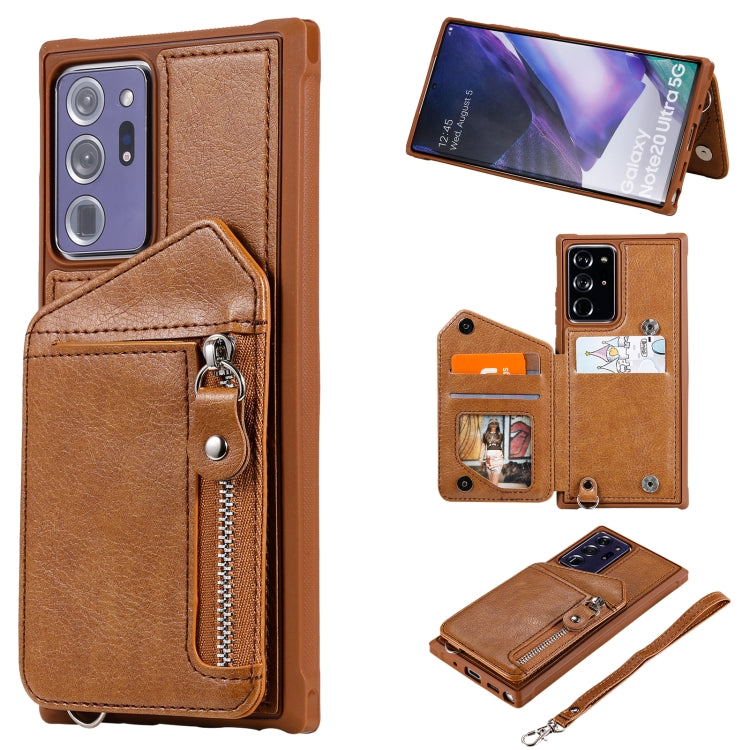Custodia portafoglio con cerniera per Samsung Galaxy S20 FE
