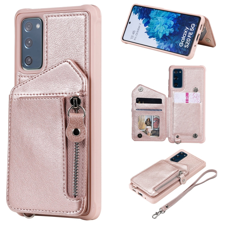 Custodia portafoglio con cerniera per Samsung Galaxy S20 FE