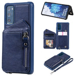 Custodia portafoglio con cerniera per Samsung Galaxy S20 FE